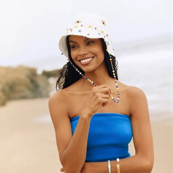 Anthropologie Beaded Bucket Hat NWT main image 4